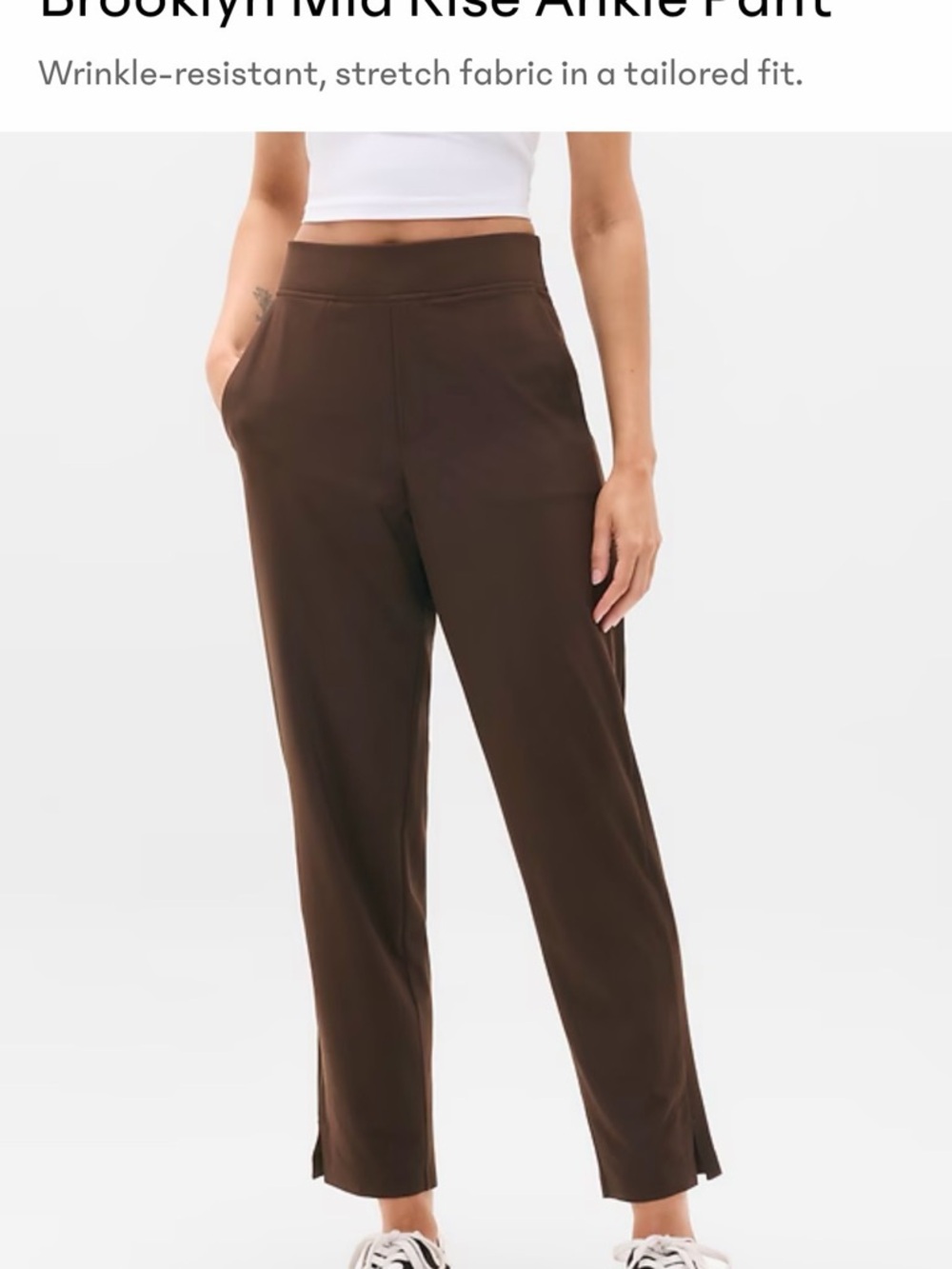 Athleta Brooklyn Mid Rise Ankle Pant — Dark Brown
